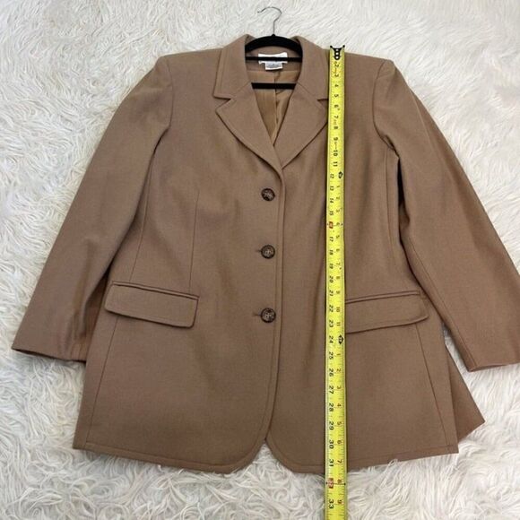 Worthington Vintage 100% Wool Blazer Tan/Brown Jacket Women’s Plus Size 18 NWOT - Picture 3 of 10